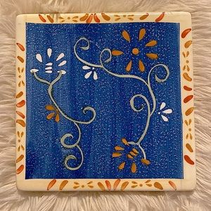 Brushes Hand-Painted K.I.C. Decorated Tile